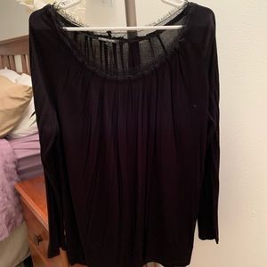 Daisy Fuentes black long sleeve shirt